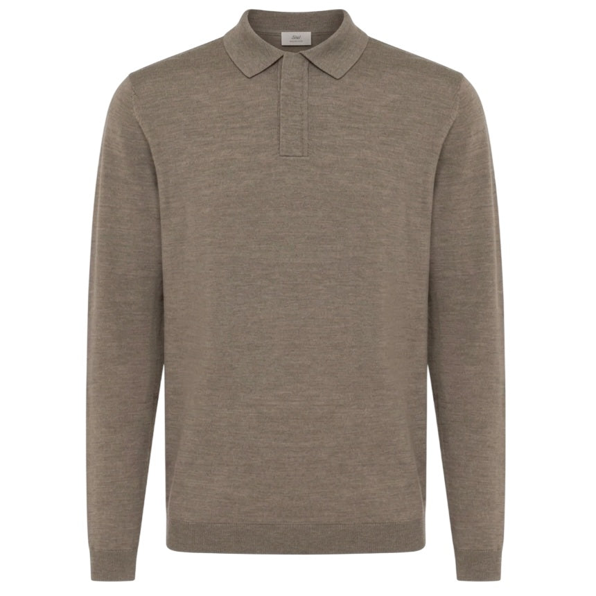 Gentiluomo Zip Langærmet Polo Brun