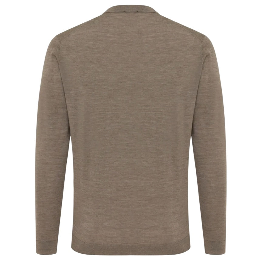 Gentiluomo Zip Langærmet Polo Brun