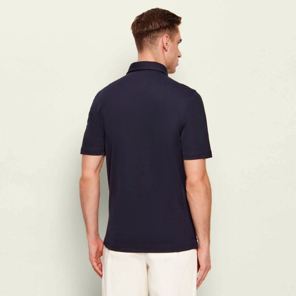 Gran Sasso Interlock Cotton Polo Navy