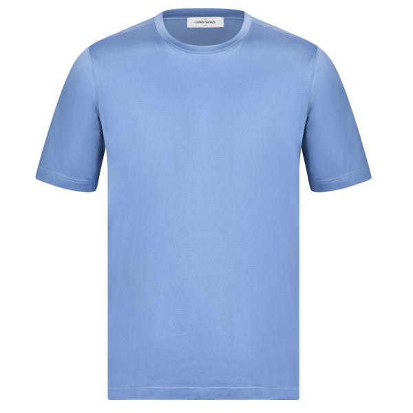 Gran Sasso Mercerized Cotton T-shirt Blauw