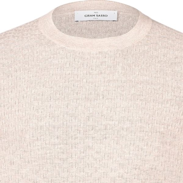 Gran Sasso Stitch Knitted T-shirt Beige