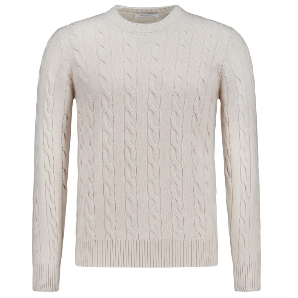 Gran Sasso Strikket Kabelstriktrøje Beige