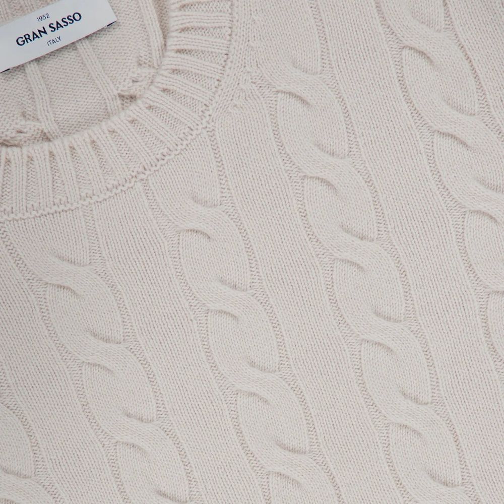 Gran Sasso Strikket Kabelstriktrøje Beige