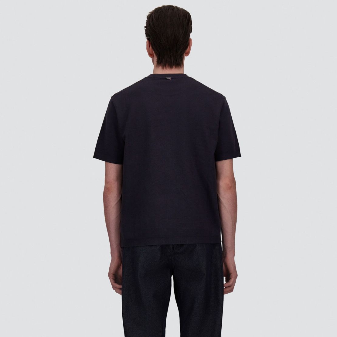 Herno T-shirt i bomuld & kashmir navy