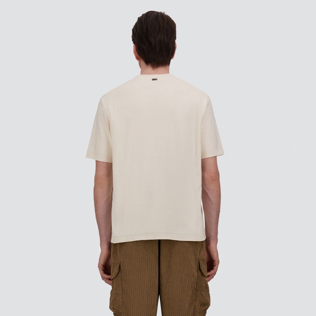 Herno T-shirt i bomuld & kashmir Hvid