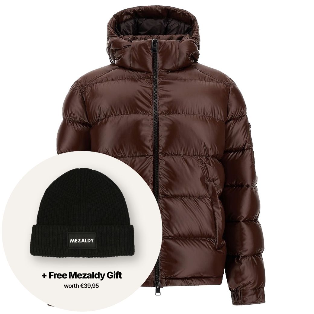 Herno Shiny Quilted Puffer Brun