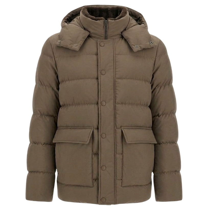 Herno Super-Matt Monogram Parka Brun