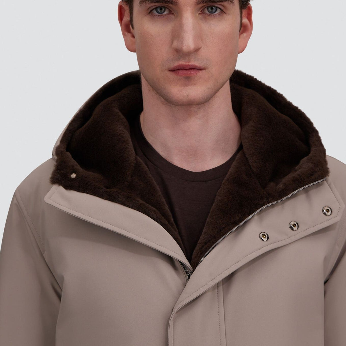 Herno Twill Fur Parka Grå