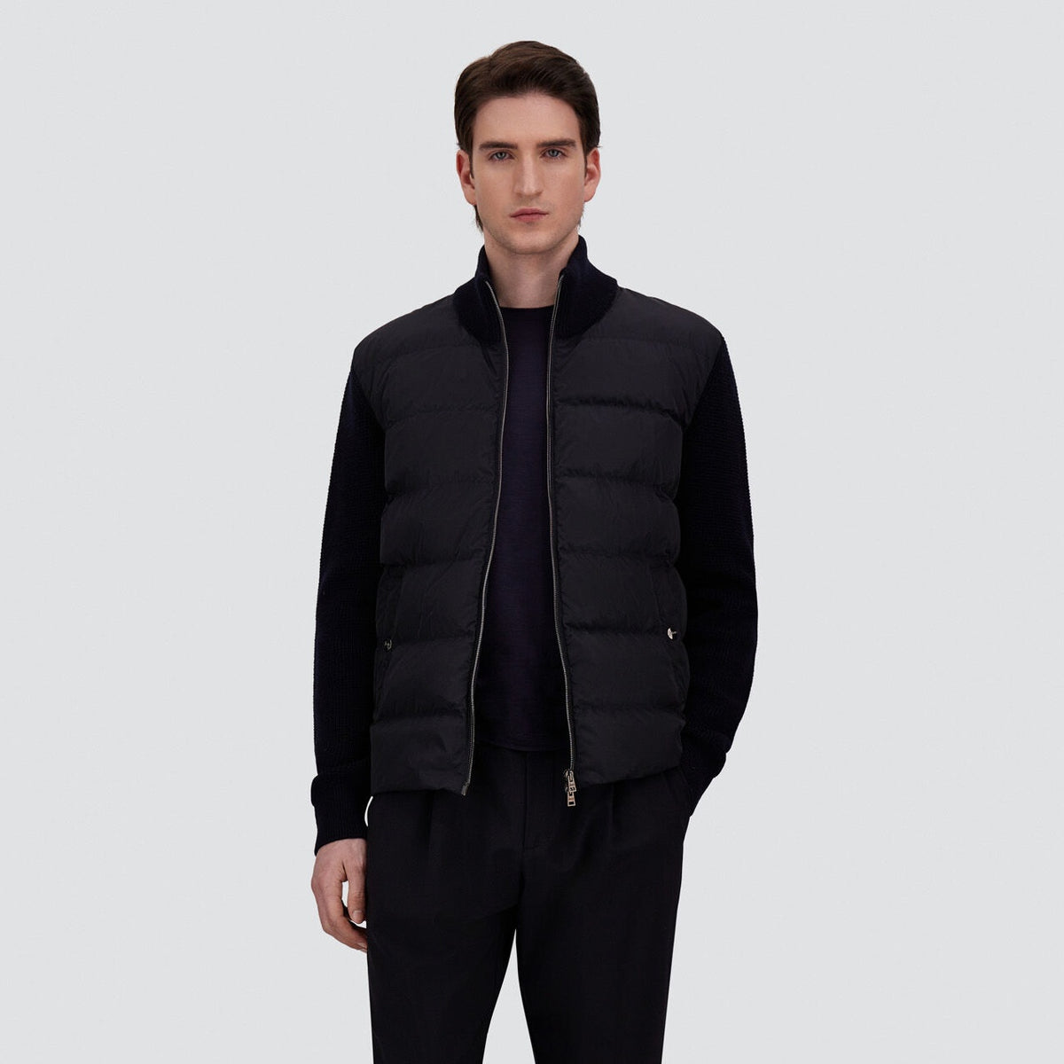 Herno uldcardigan jakke navy