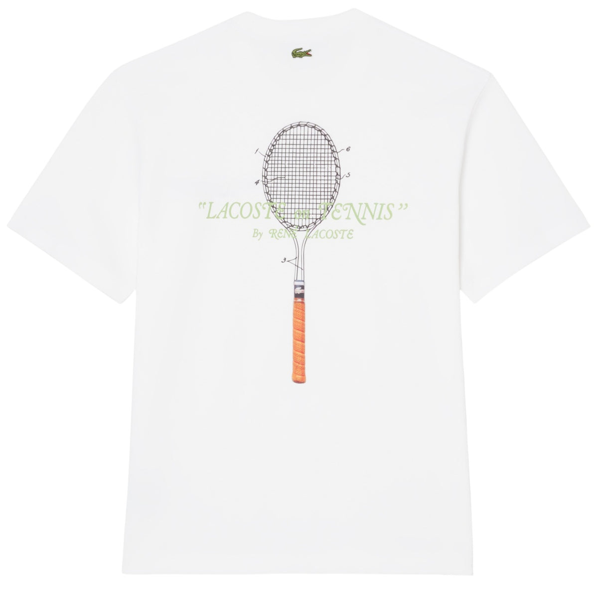 Lacoste Embroidered Cotton T-shirt Wit