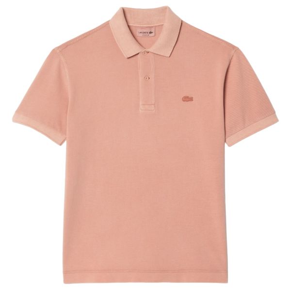 Lacoste Natural Dyed Classic Fit Polo Roze