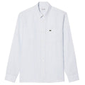 Lacoste Overhemd Licht Blauw/Wit