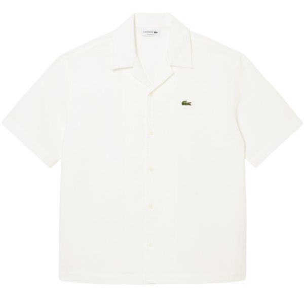 Lacoste Waffle Knit Overhemd Off White