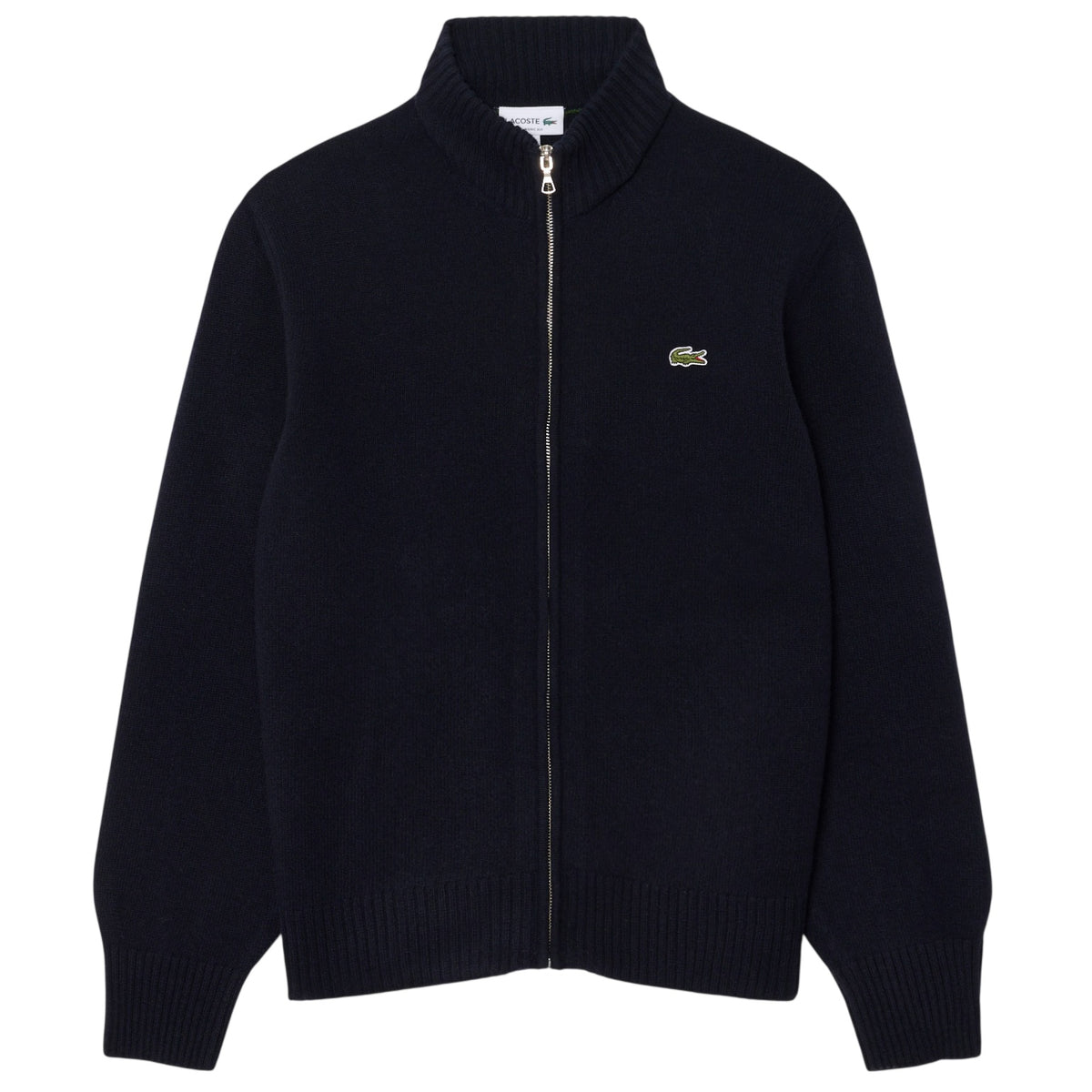 Lacoste vest i kartet uld, marineblå