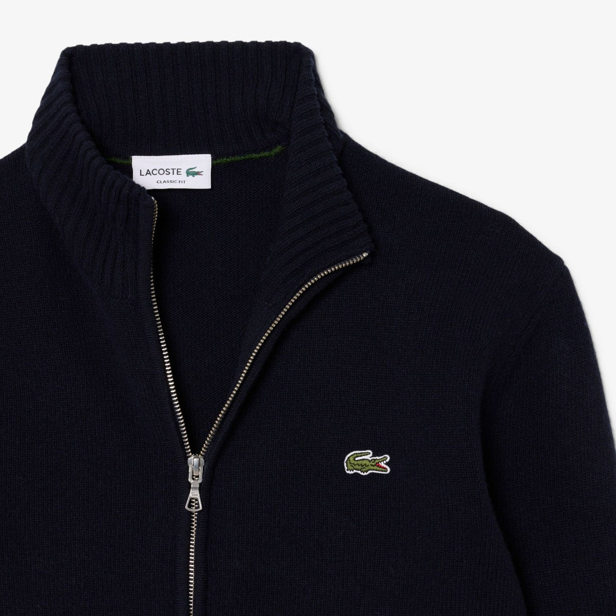 Lacoste vest i kartet uld, marineblå