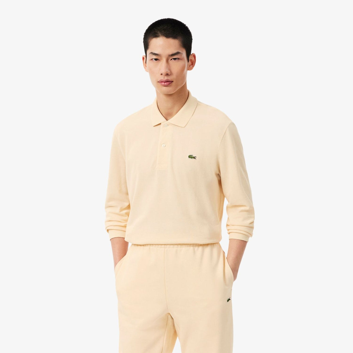 Lacoste Classic Fit Langærmet Polo Beige