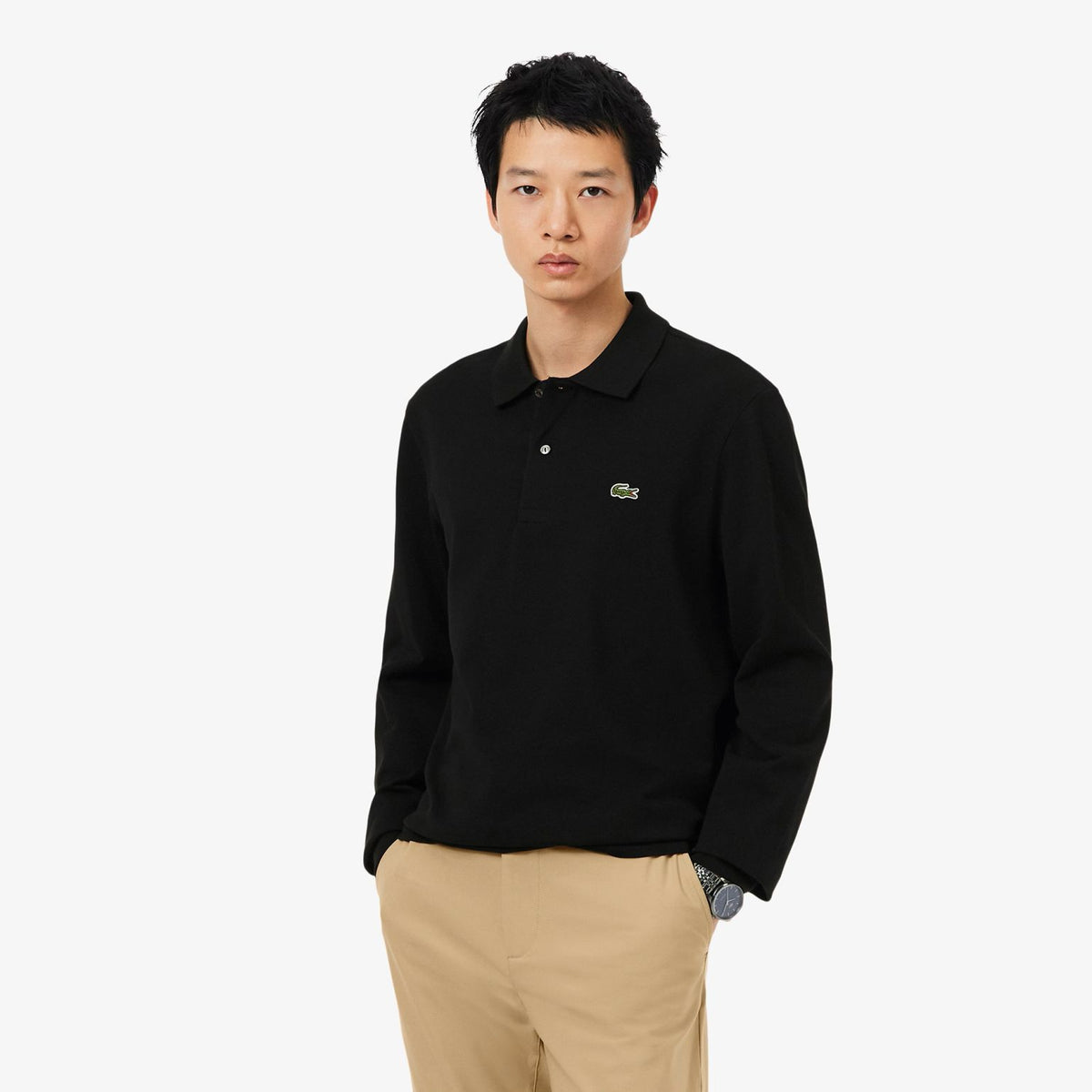 Lacoste Classic Fit Langærmet Polo Sort