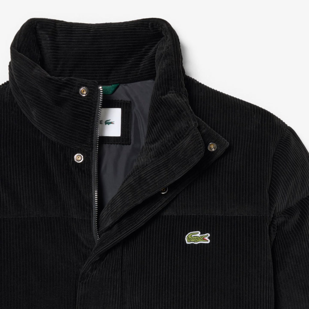 Lacoste fløjls-dunjakke sort