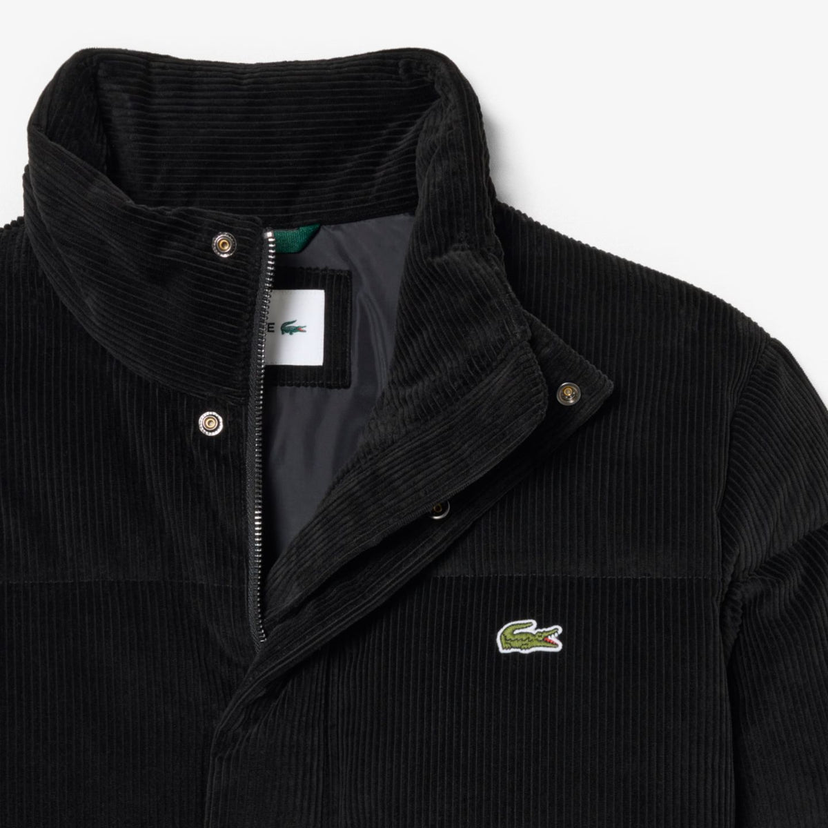 Lacoste fløjls-dunjakke sort