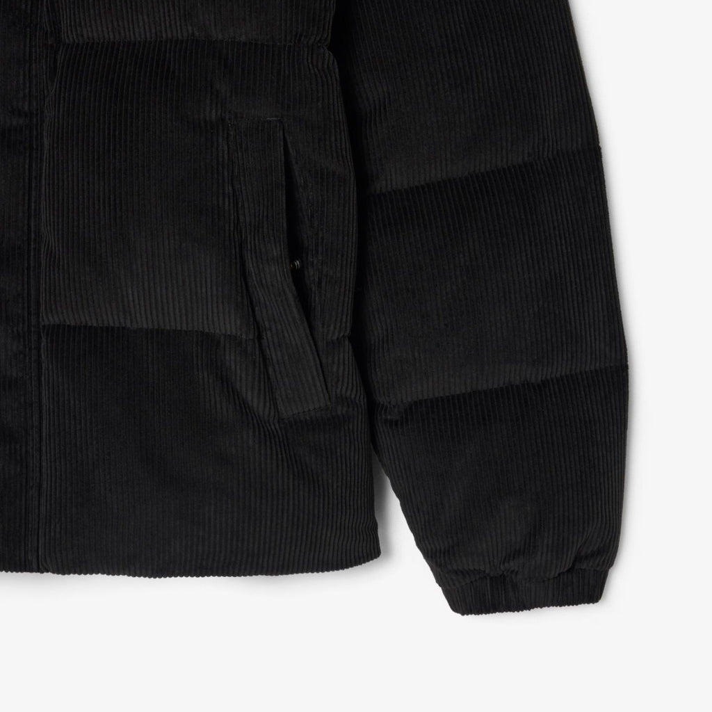 Lacoste fløjls-dunjakke sort