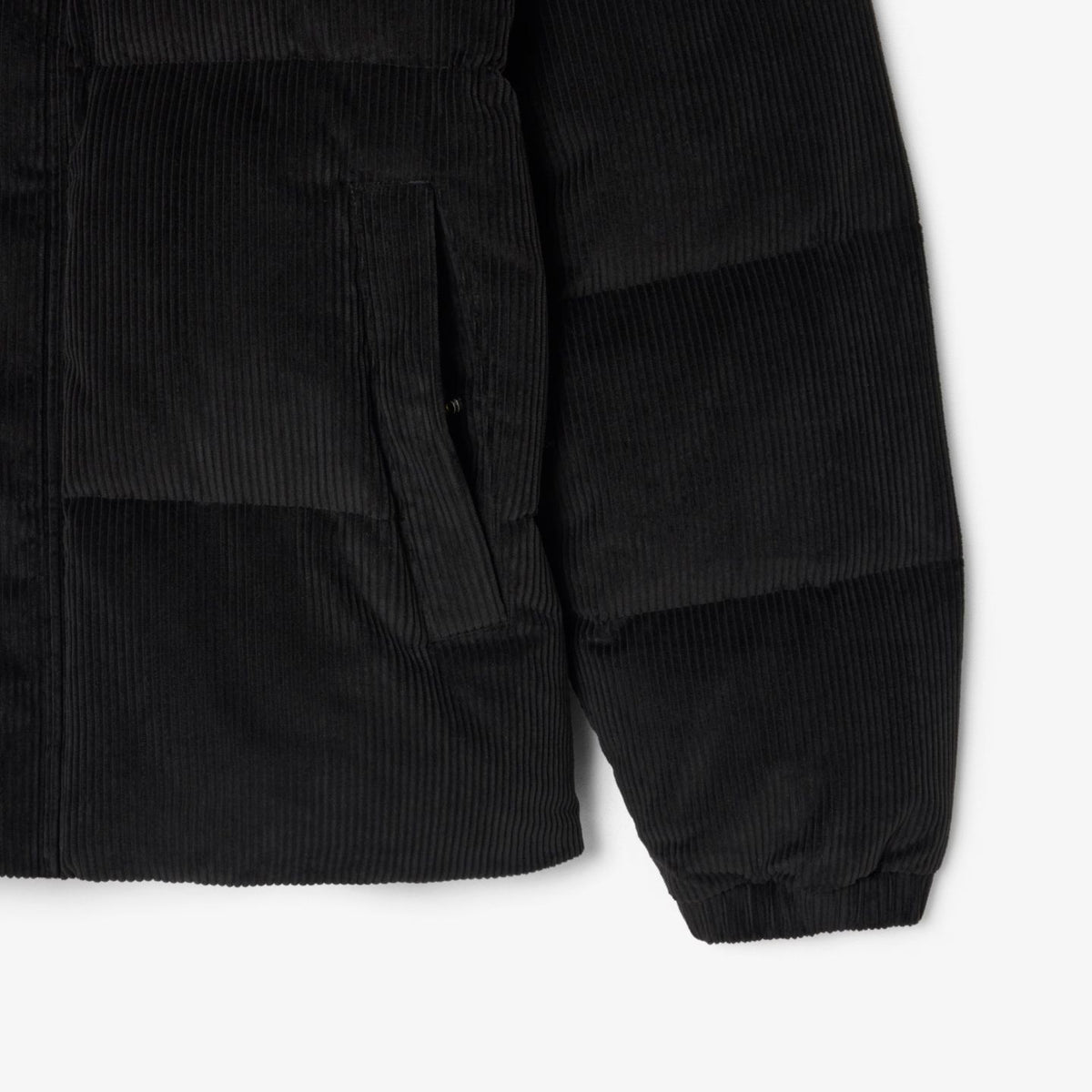 Lacoste fløjls-dunjakke sort