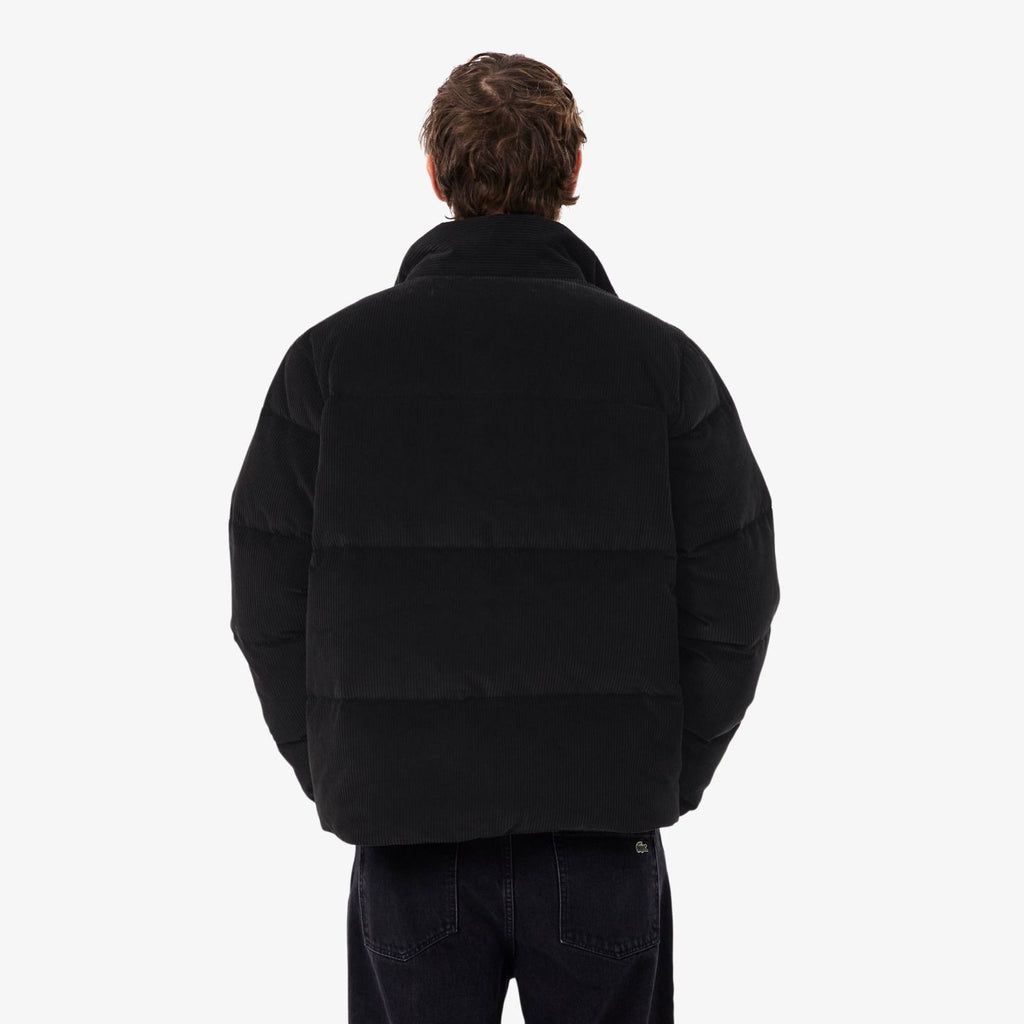 Lacoste fløjls-dunjakke sort