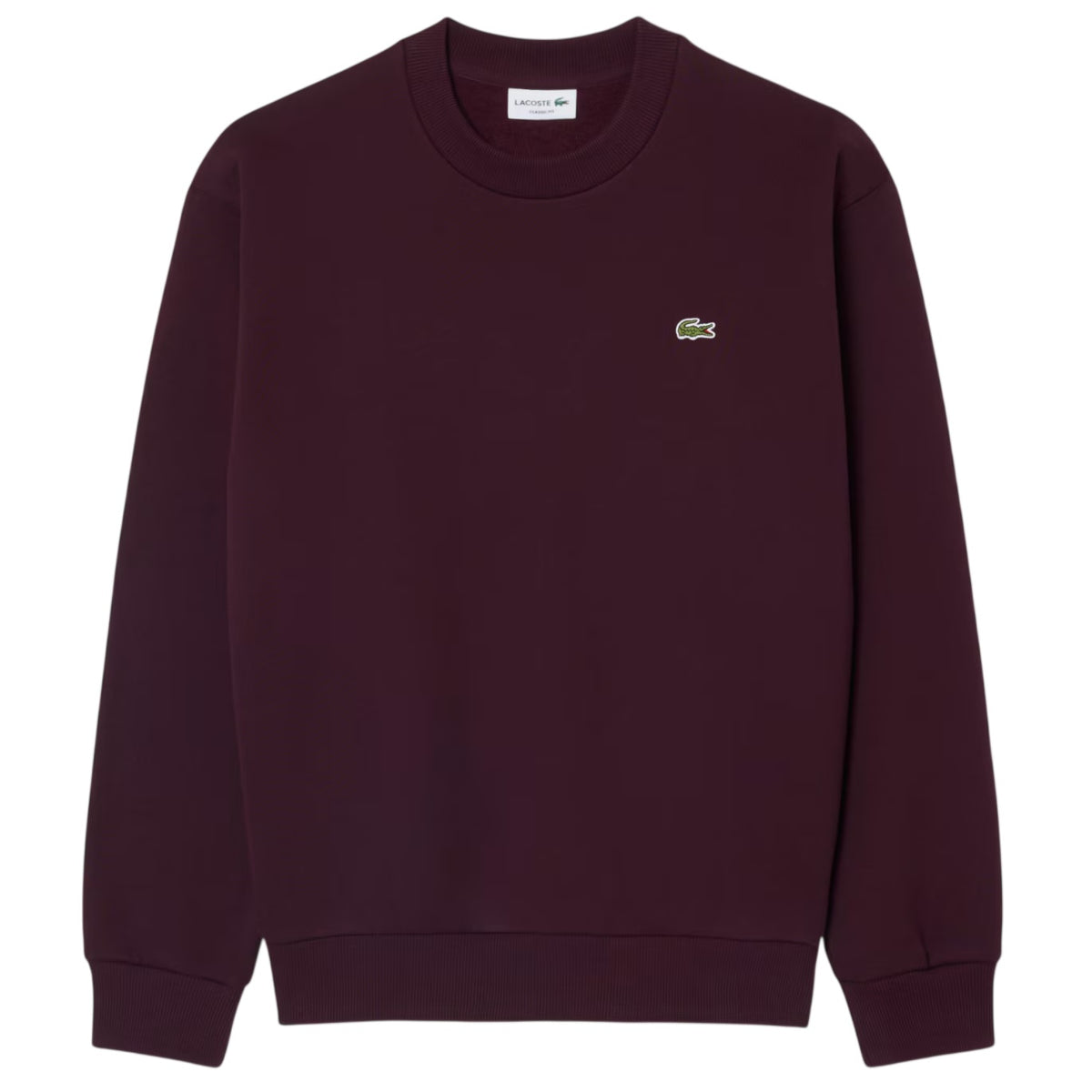 Lacoste fleece sweater bordeaux