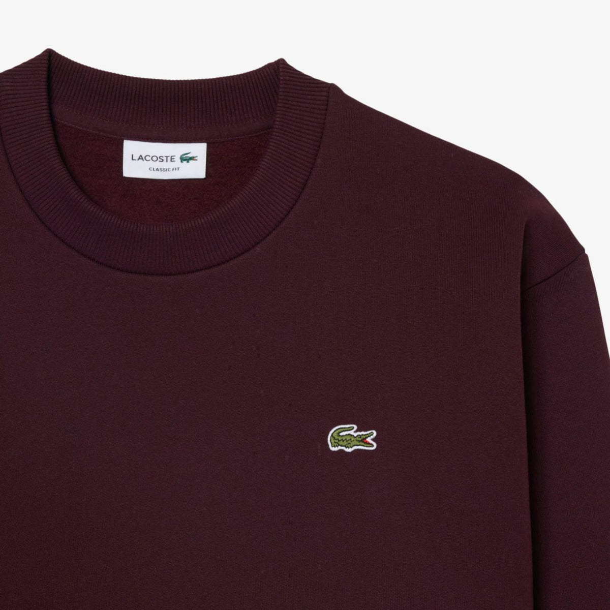 Lacoste fleece sweater bordeaux