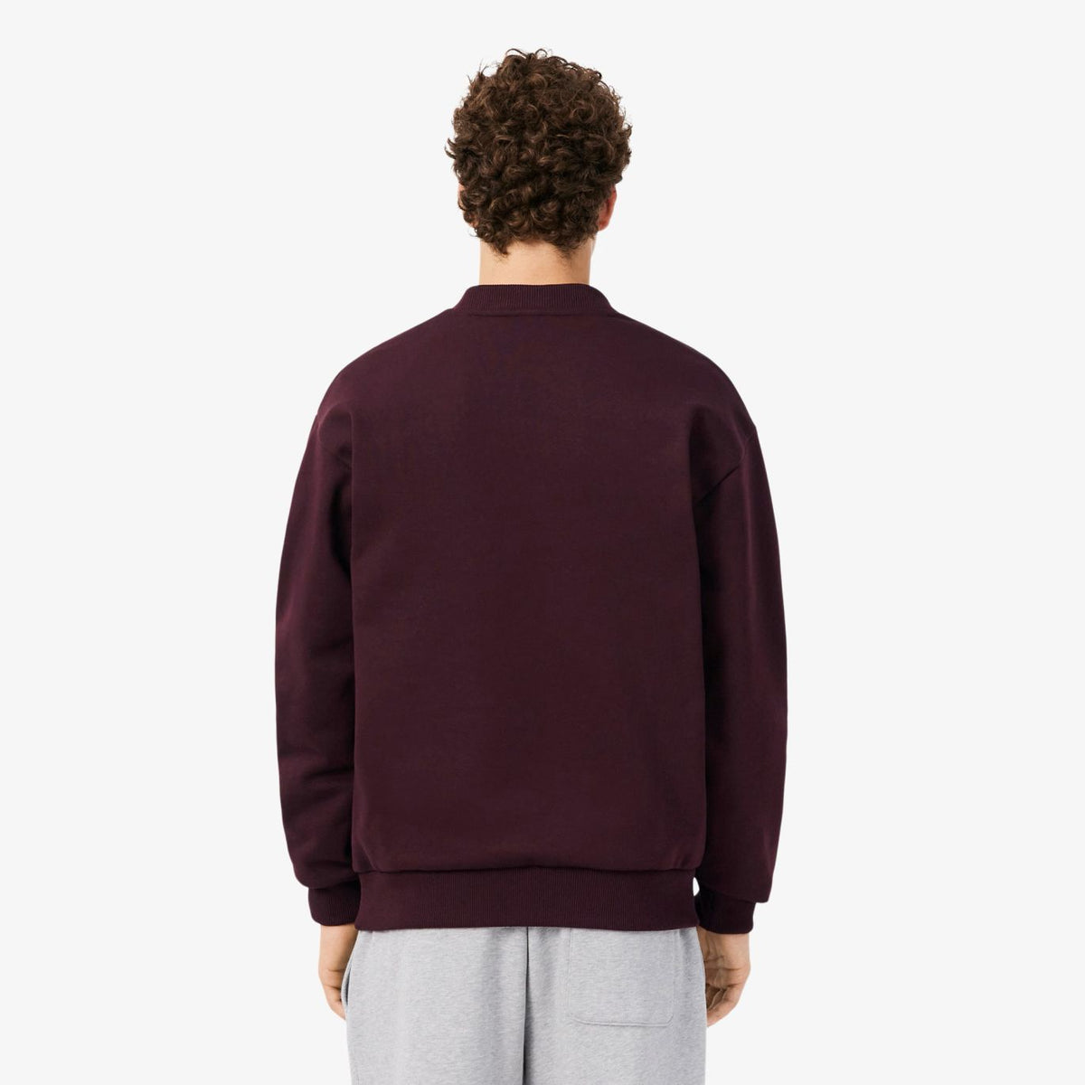 Lacoste fleece sweater bordeaux
