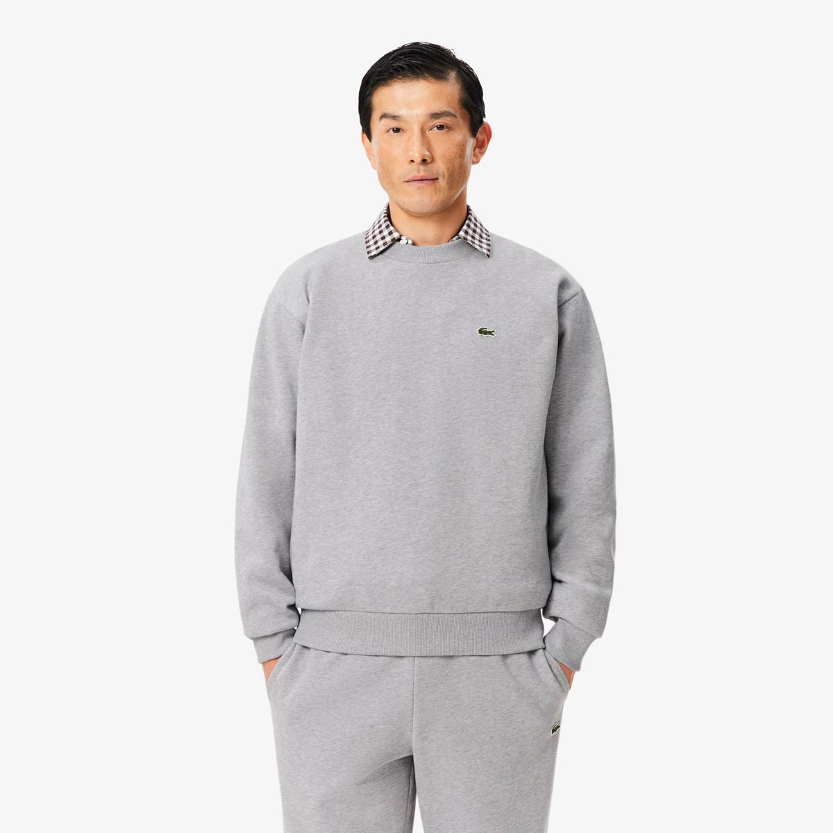 Lacoste fleece-trøje grå
