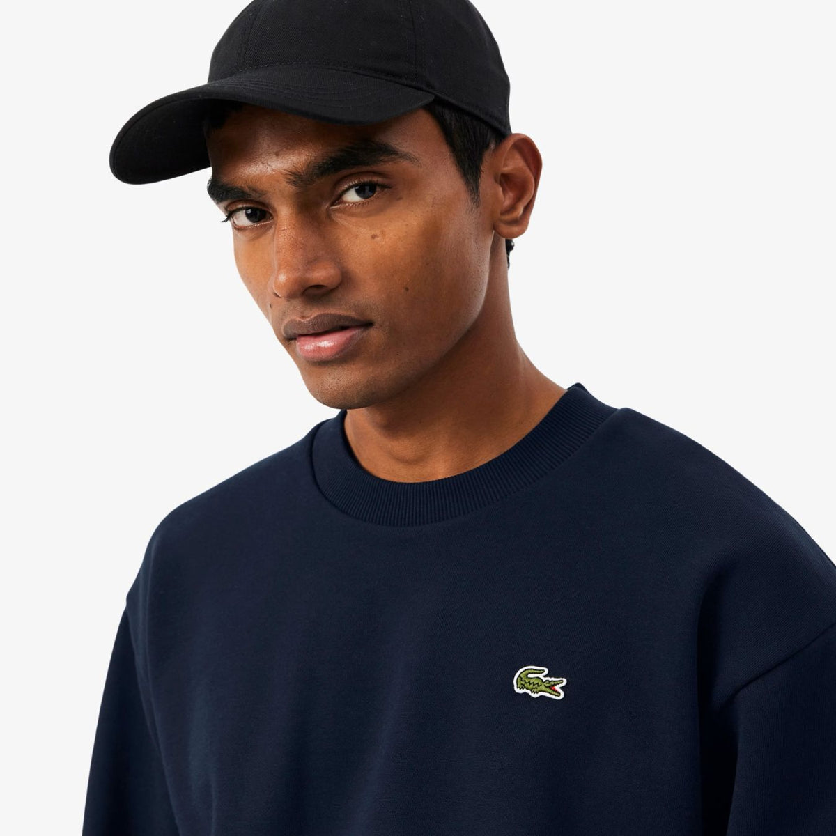 Lacoste fleece-trøje marineblå