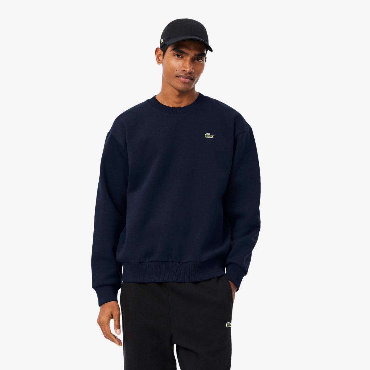 Lacoste fleece-trøje marineblå