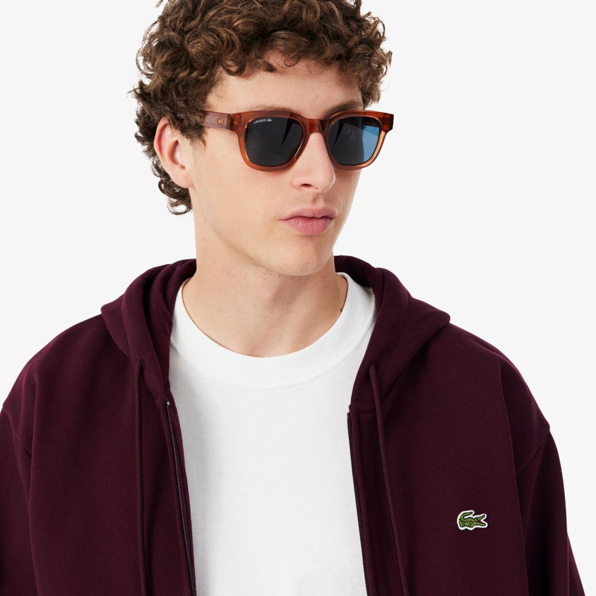 Lacoste Fleecevest bordeaux