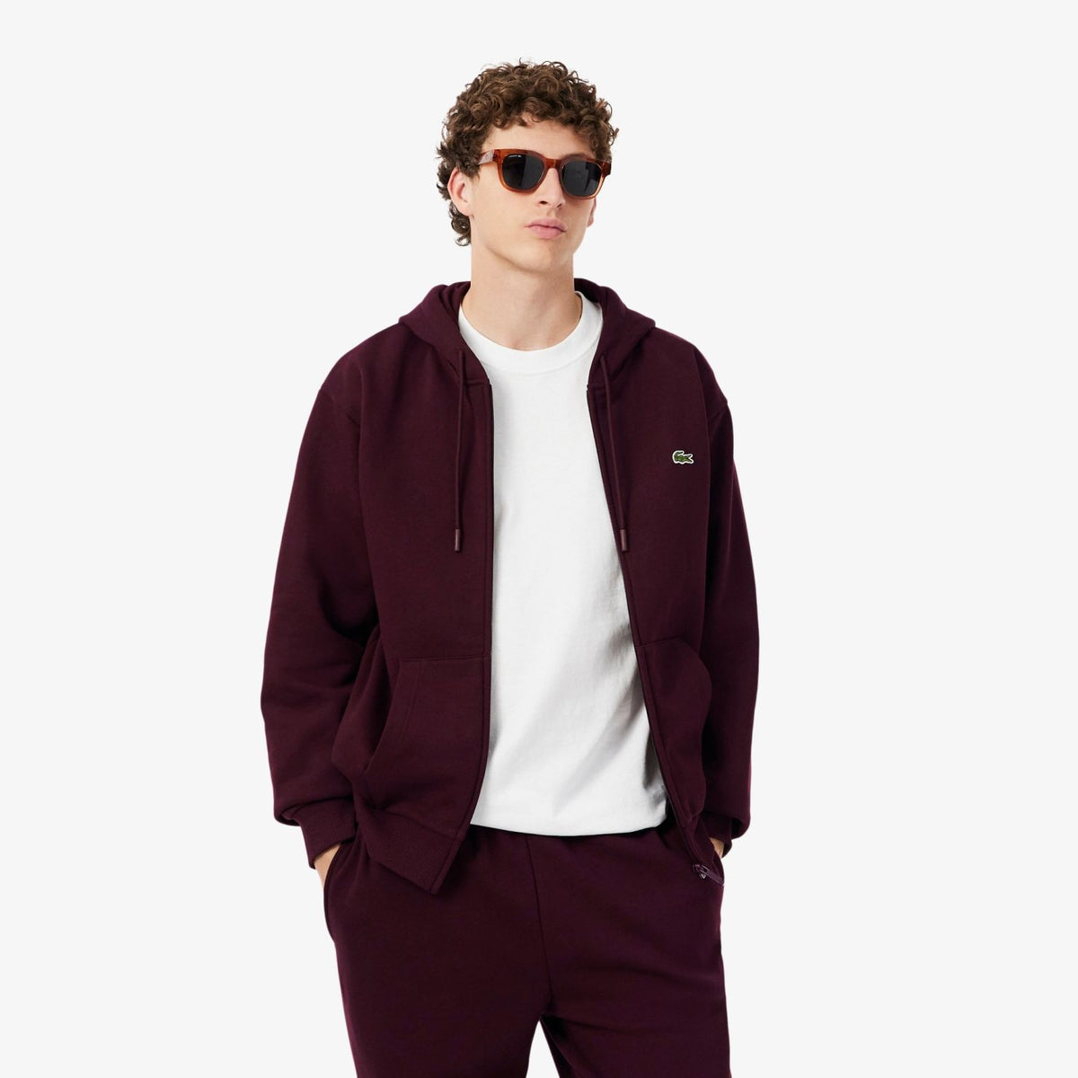 Lacoste Fleecevest bordeaux