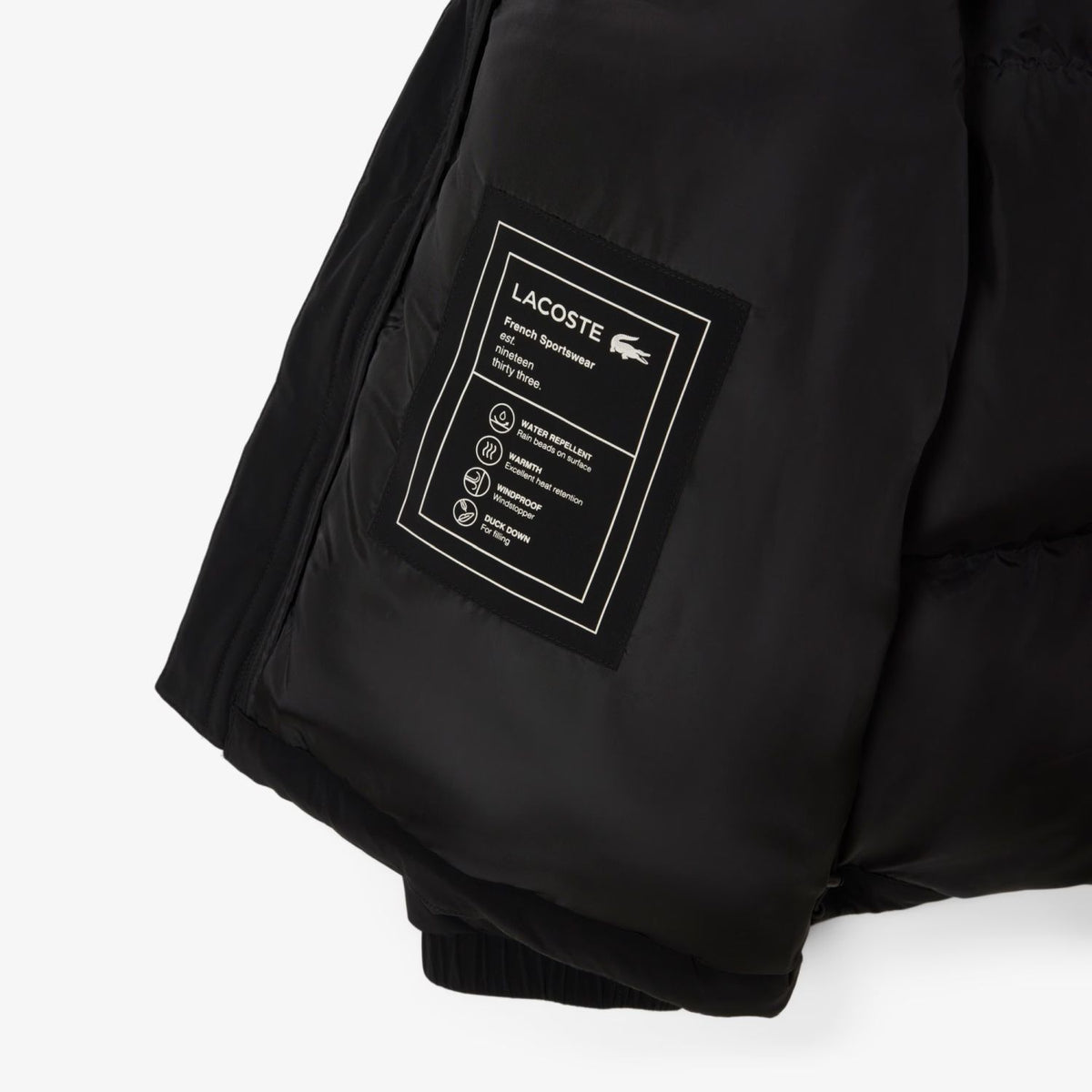 Lacoste Hætte-dunjakke Sort