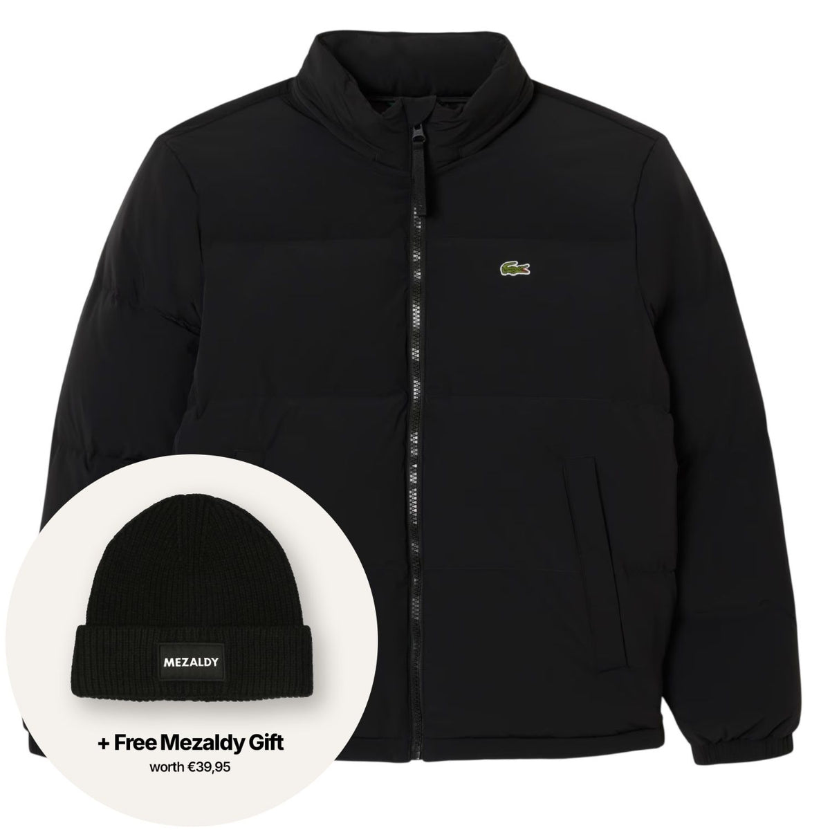 Lacoste Hætte-dunjakke Sort