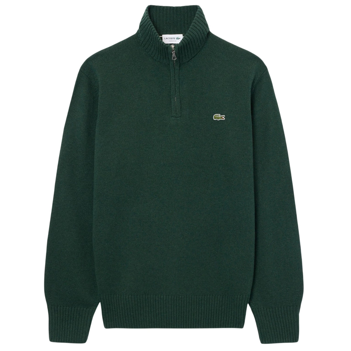 Lacoste strikket halv lynlås sweater mørkegrøn