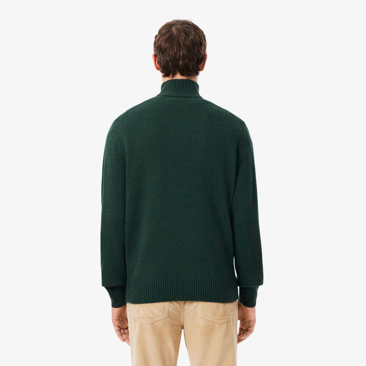 Lacoste strikket halv lynlås sweater mørkegrøn