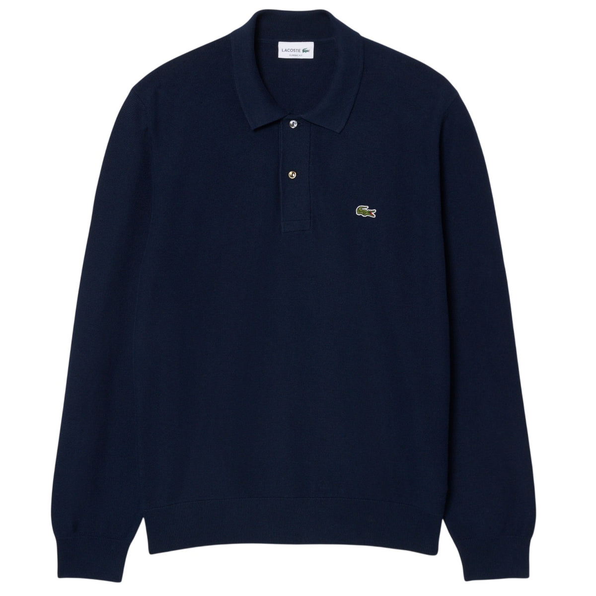 Lacoste Strikket Langærmet Polo Navy