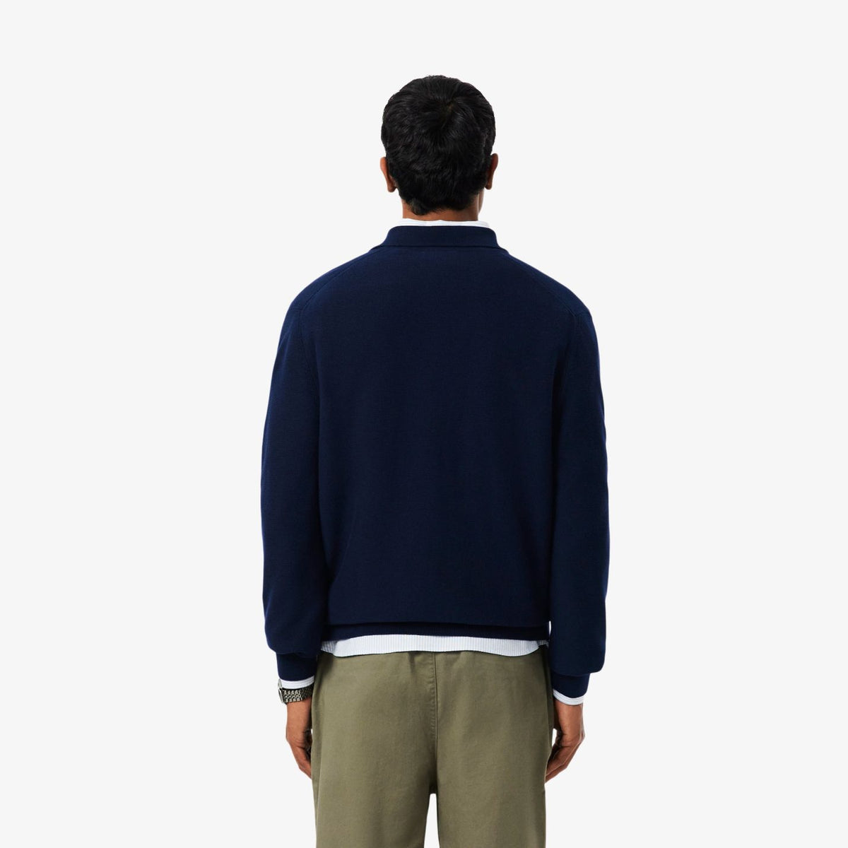 Lacoste Strikket Langærmet Polo Navy