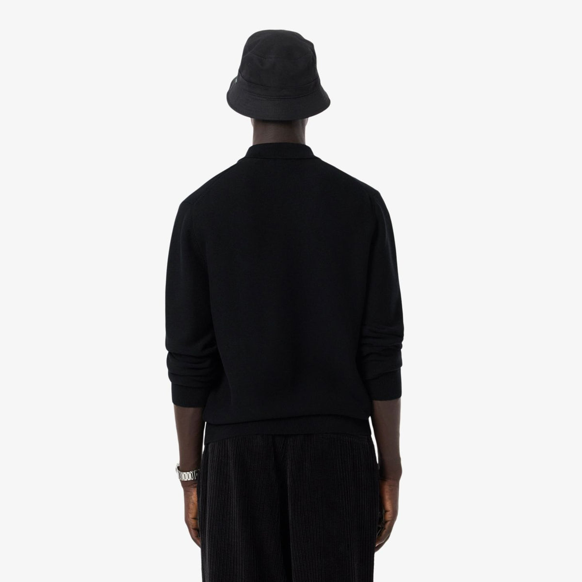 Lacoste Strikket Langærmet Polo Sort