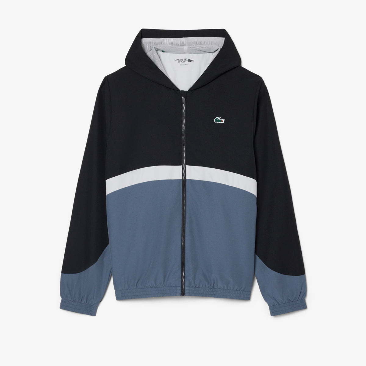 Lacoste træningsdragt med farveblok-print, sort/grå