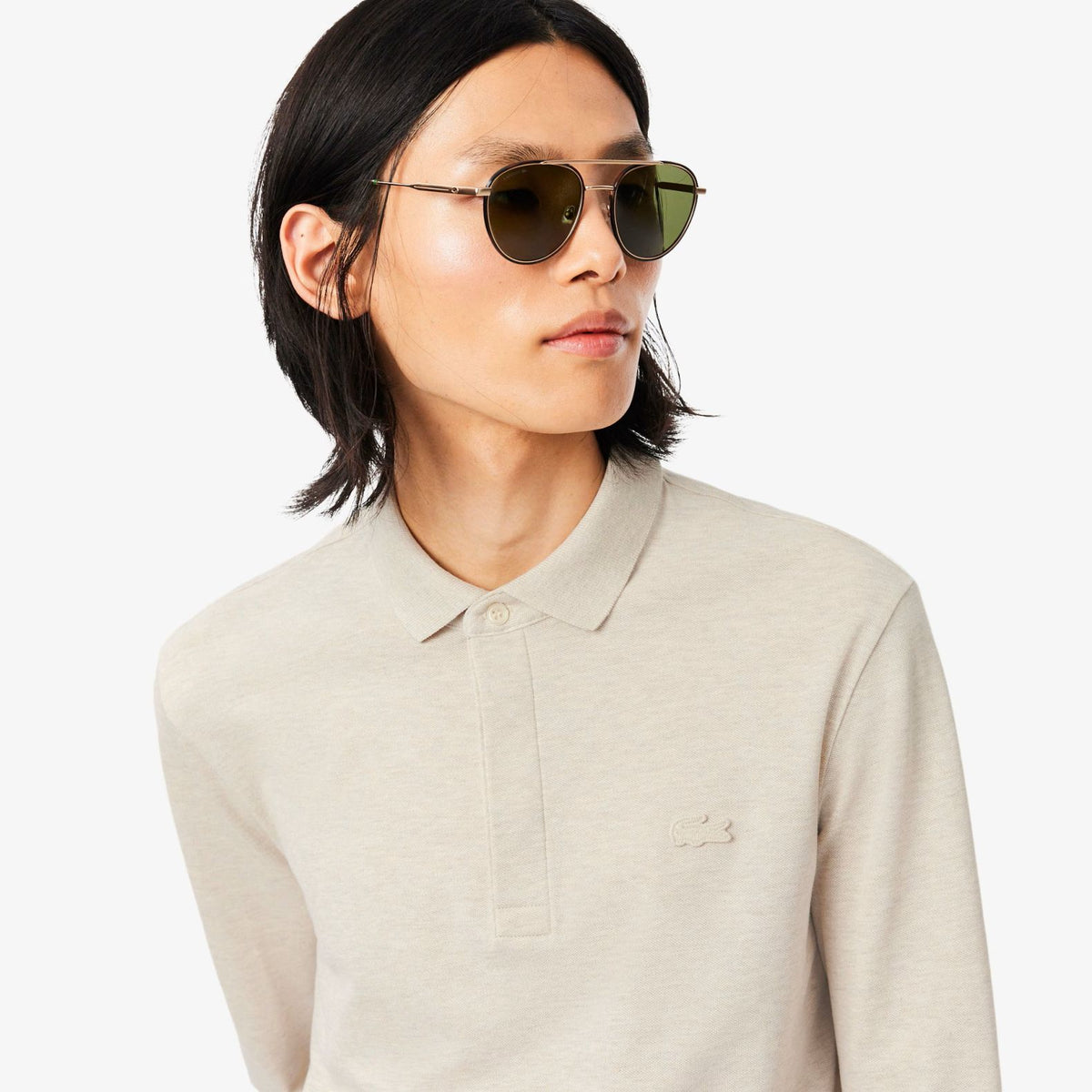 Lacoste Smart Paris langærmet polo beige