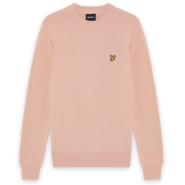 Lyle & Scott Cotton Crewneck Sweater Peach
