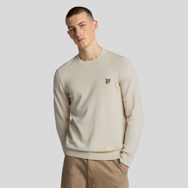 Lyle & Scott Cotton Merino Sweater Beige