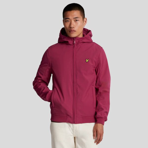 Lyle & Scott Fleece Back Softshell Jack Bordeaux