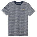 Lyle & Scott Linen Blend Breton T-shirt Navy/Wit