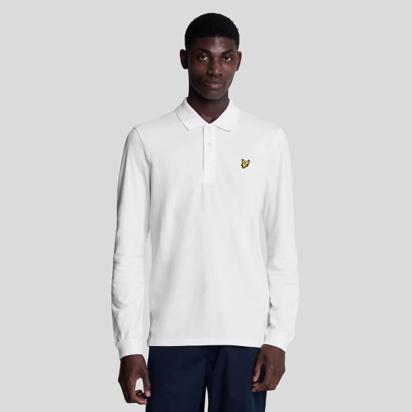 Lyle & Scott Longsleeve Polo Wit