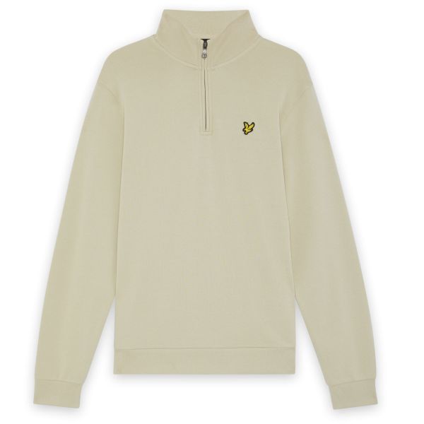 Lyle & Scott Loopback Quarter Zip Sweater Beige