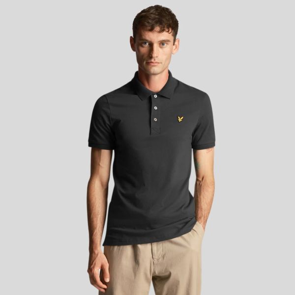 Lyle & Scott Plain Polo Antraciet